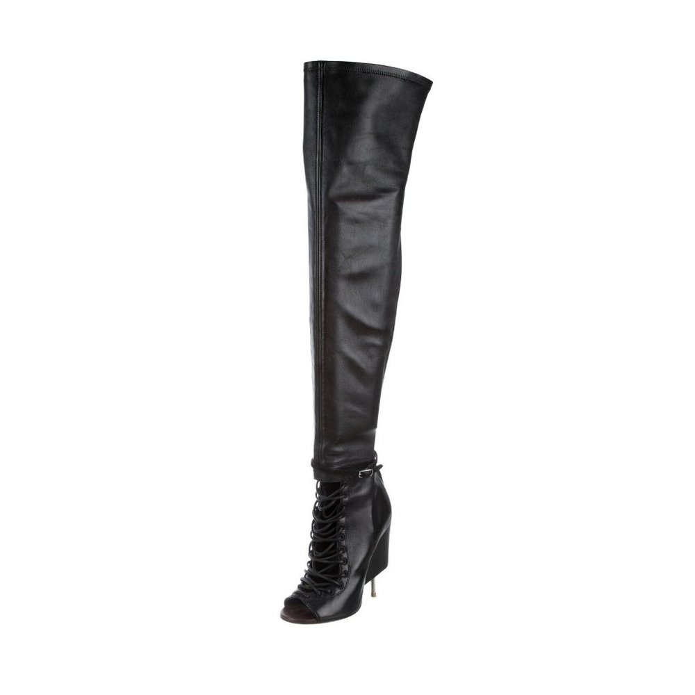 GIVENCHY 6.5 Laced Nunka Thigh High Boots Over The Knee OTK 36.5 $4K - Picture 5 of 9